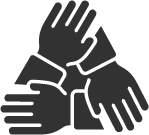 Icon Hände übereinander