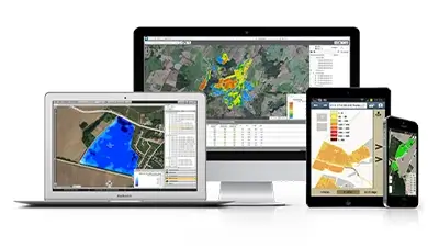 Digitale Endgeräte mit Abbildung von Maps