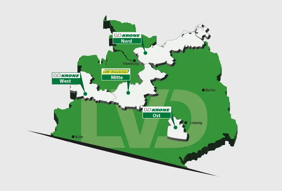 LVD Krone Standorte auf Karte