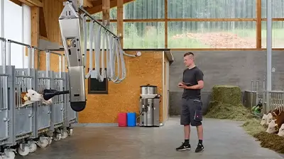 Mitarbeiter im Stall